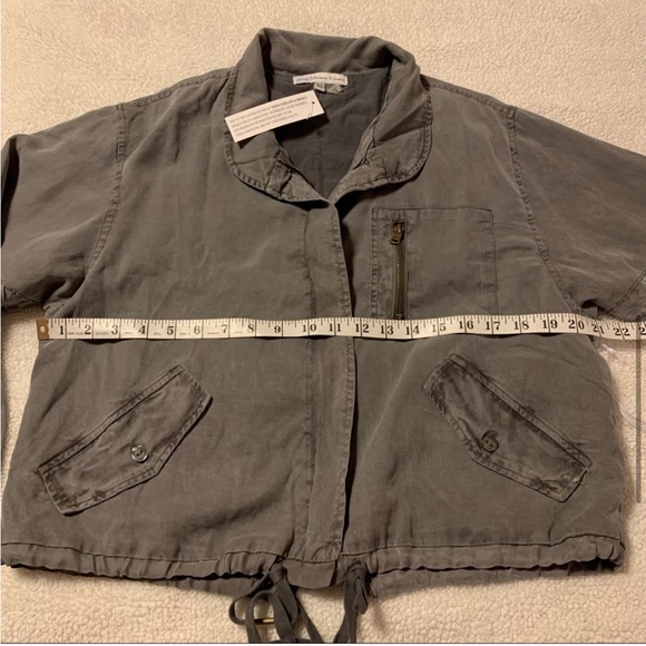 Young Fabulous & Broke Clara Jacket Black Sand Tencel Bomber Utility YFB - Picture 6 of 15